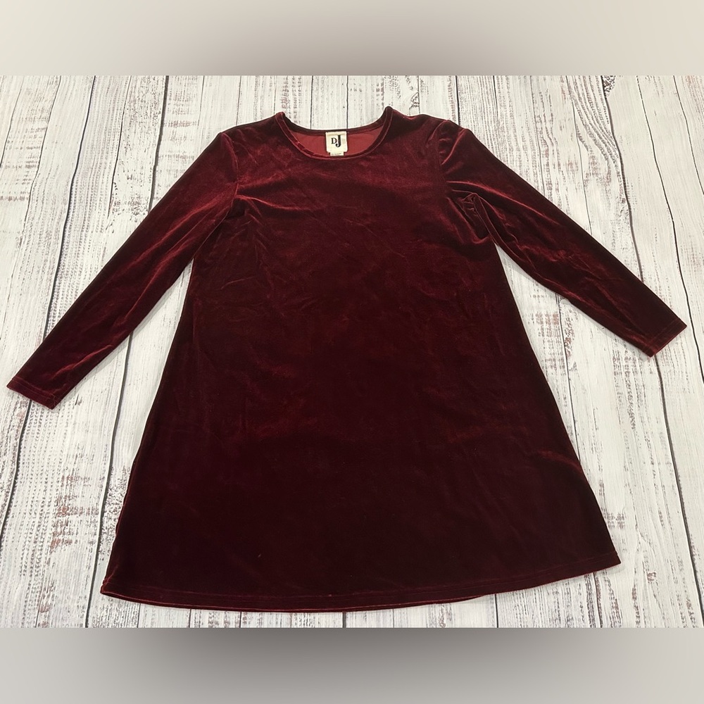 Velvet Vintage DJ Int’l 1990’s Burgundy Long Sleeve Dress Women’s Size Large
